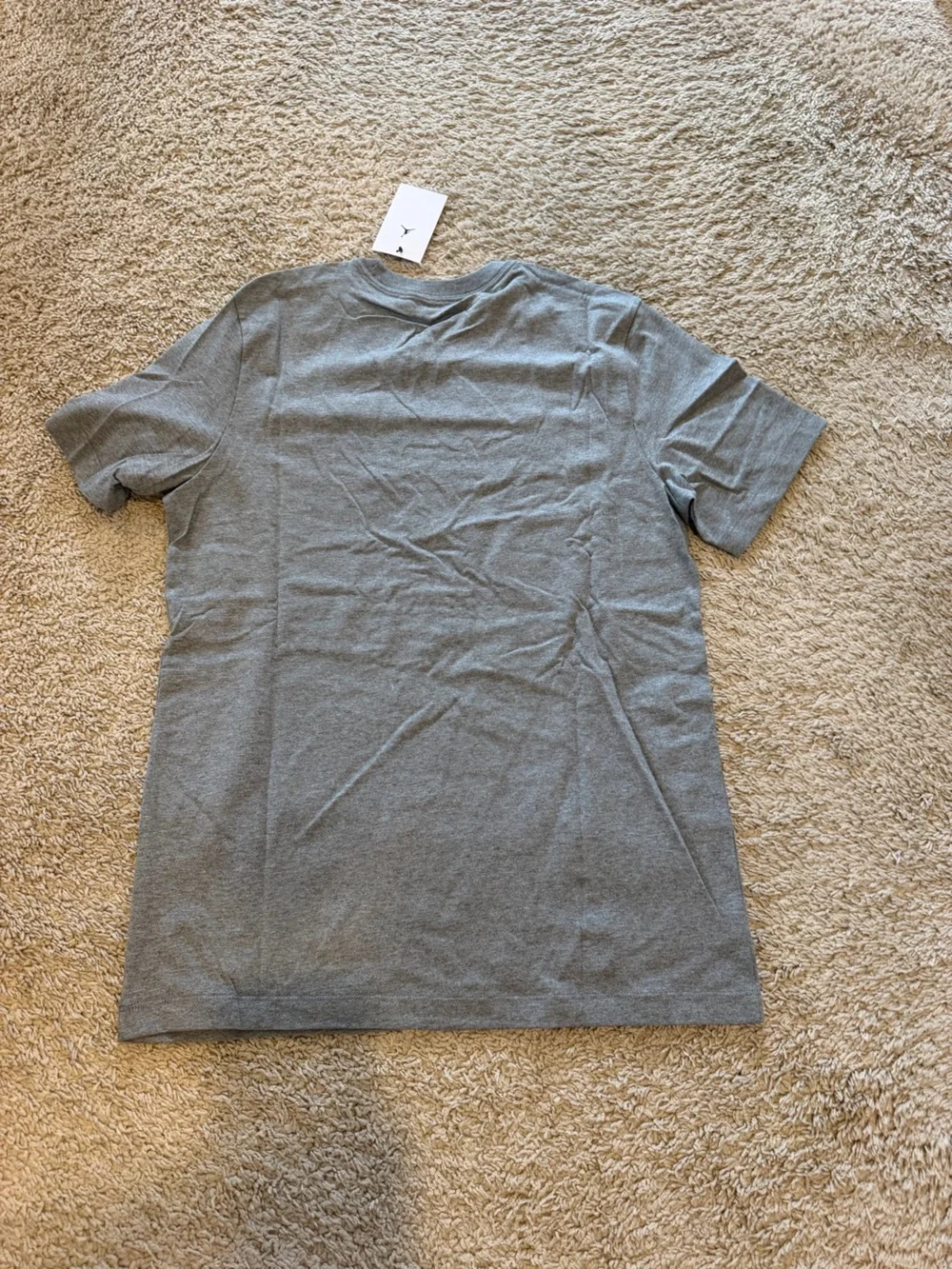 Jordan Heather Gray Crewneck T-Shirt with Small Jumpman Accent